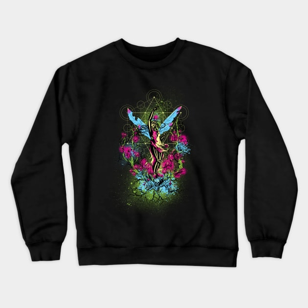 Dark Fairy Crewneck Sweatshirt by Manfish Inc.